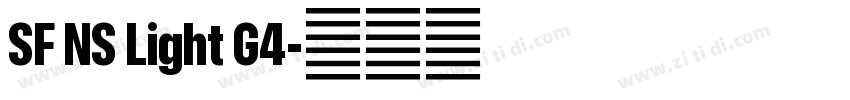 SF NS Light G4字体转换